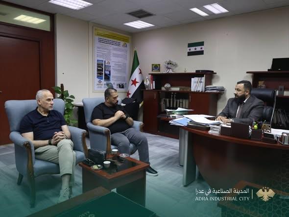 وفد استثماري أردني يبحث الفرص والمشاريع الجديدة في مدينة عدرا الصناعية